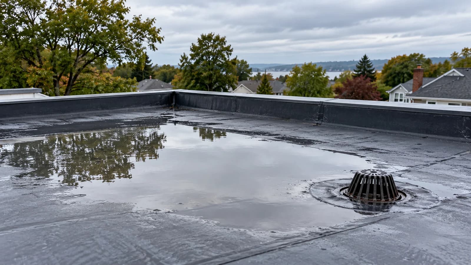 Standing Water on a Flat Roof: A New Jersey Homeowner’s Guide - Sweet Home Construction