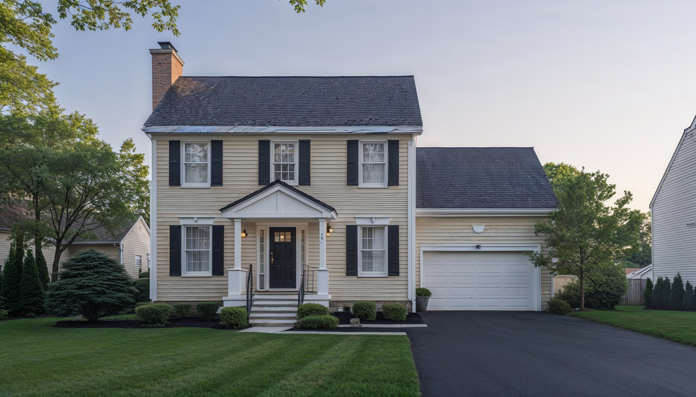 New architectural asphalt shingle roof after replacement